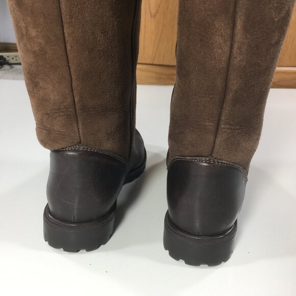 La Canadienne Pull On Boots Womens Size 7 B Brown Suede Leather - Picture 5 of 9